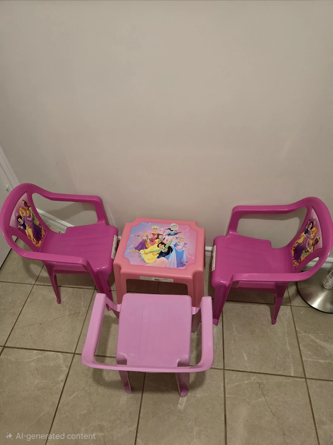 Disney Princess Kids Table and Chairs Set - photo 2
