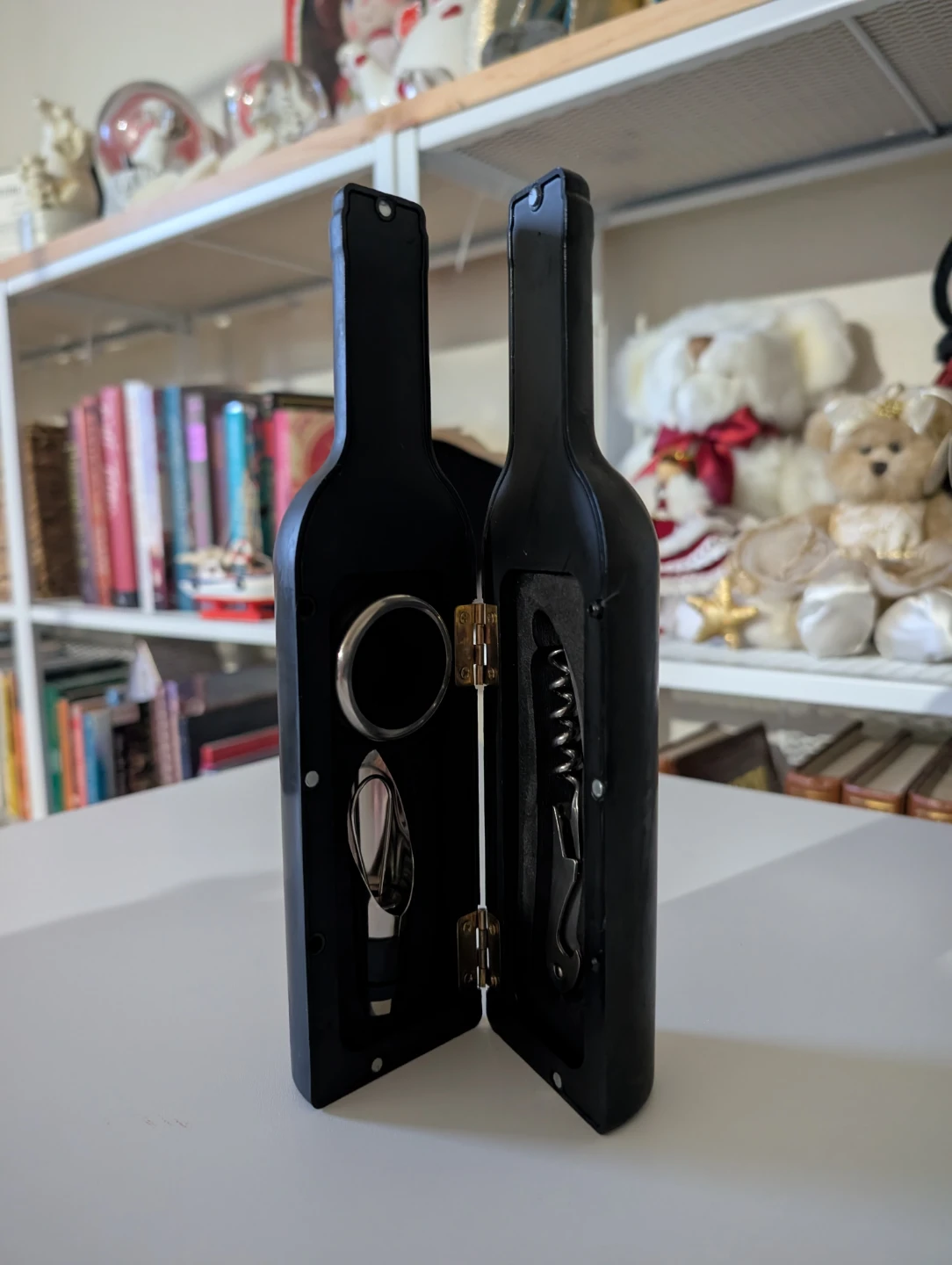 Black Wine Bottle Shaped Barware Set - photo 3