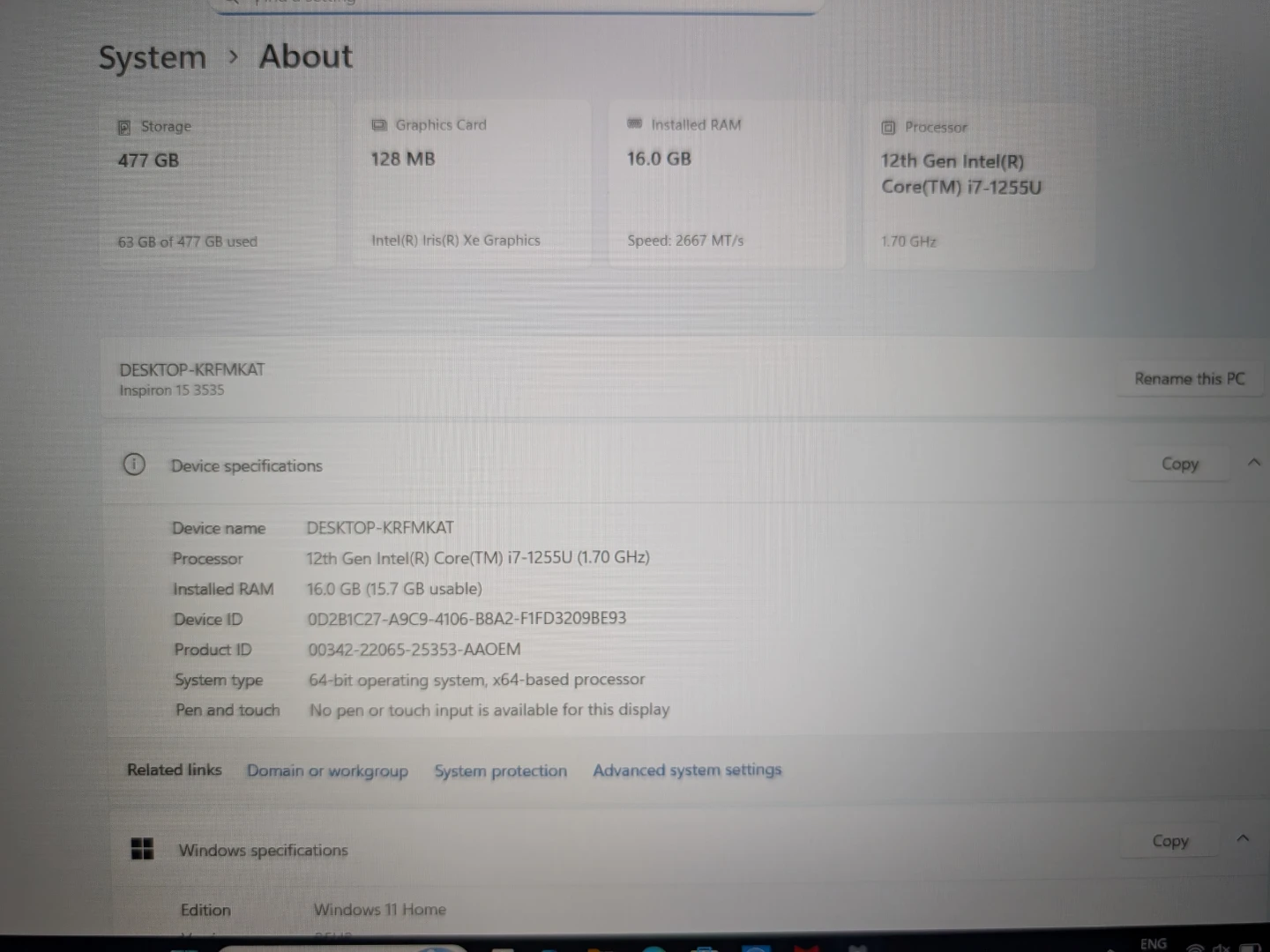 Dell Inspiron 15 3520 Laptop - photo 3
