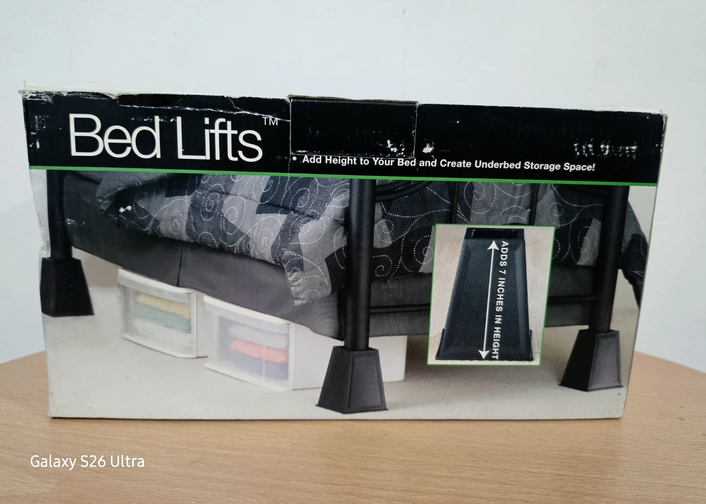 Bed Lifts Furniture Riser, Bed Lifts in Height of 7" Set Of 4