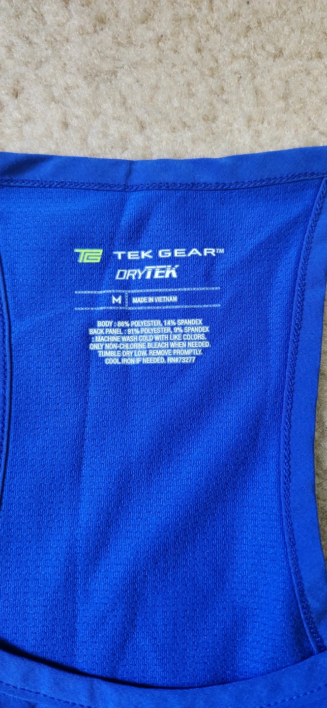 Tek Gear Drytek Blue Racerback Tank Top - photo 5