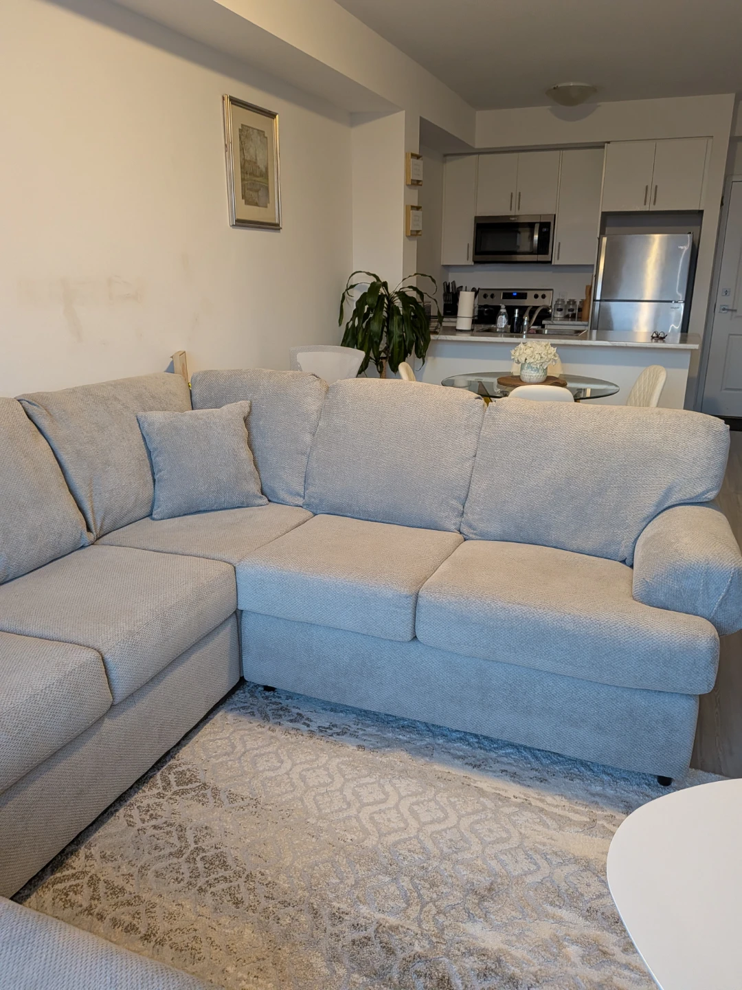 Grey U shaped sofa - photo 3