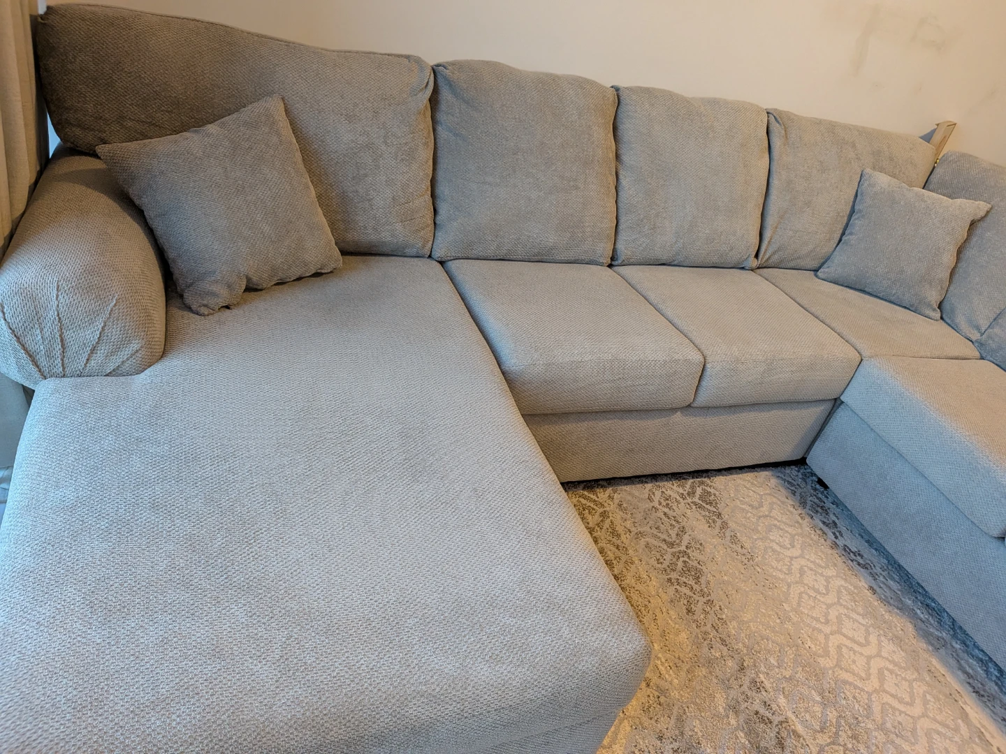 Grey U shaped sofa - photo 4