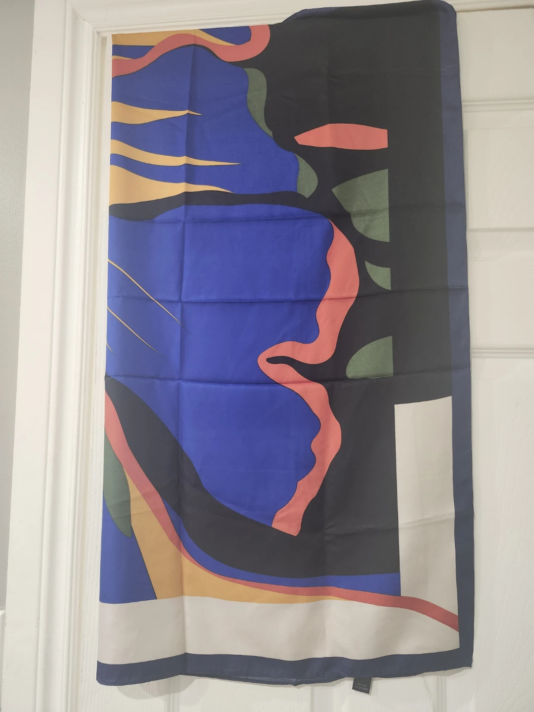 Vibrant Abstract Print Silk Feeling Scarf - photo 2
