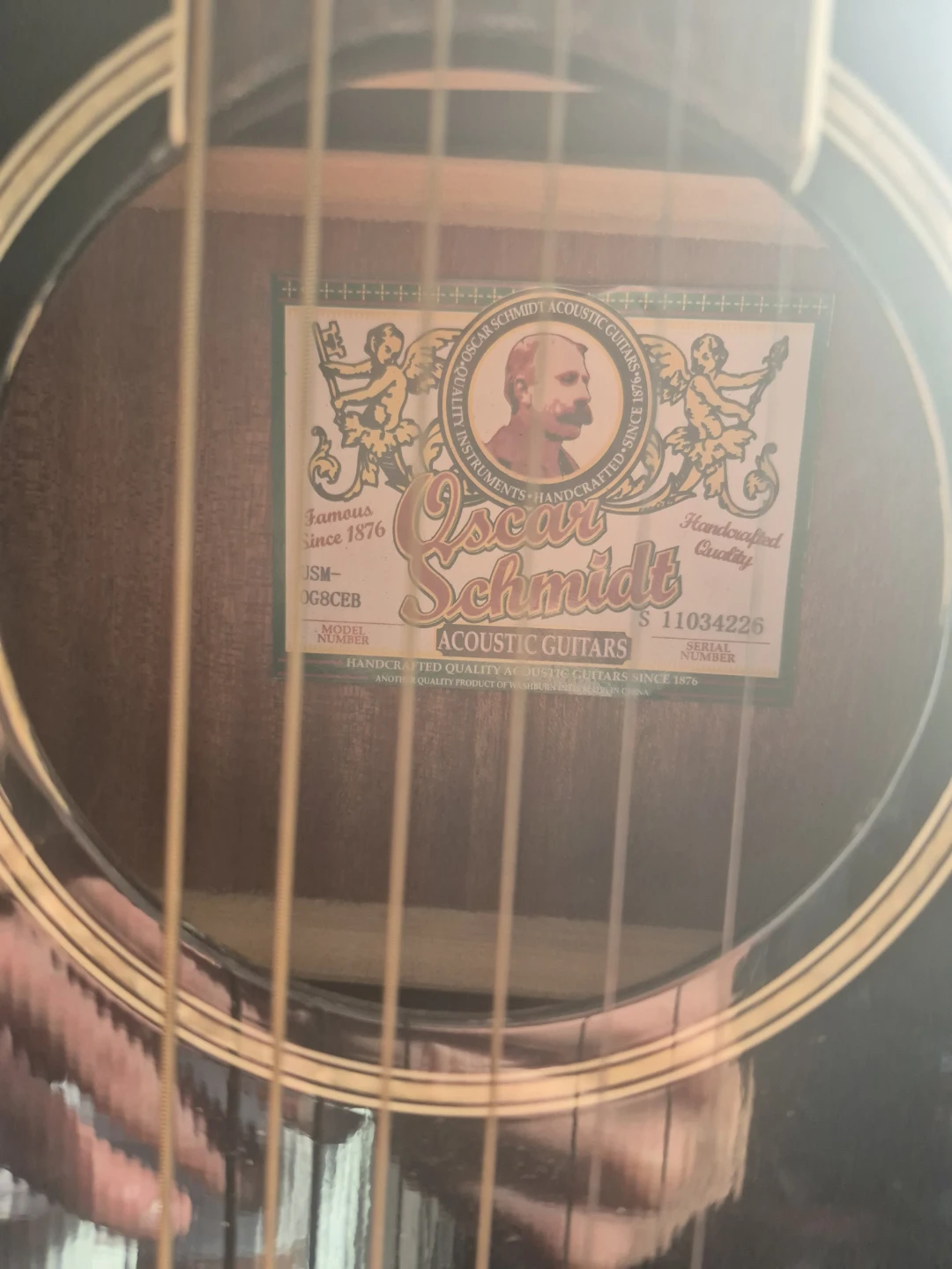 Oscar Schmidt Acoustic Guitar USM-0G8CEB - photo 3