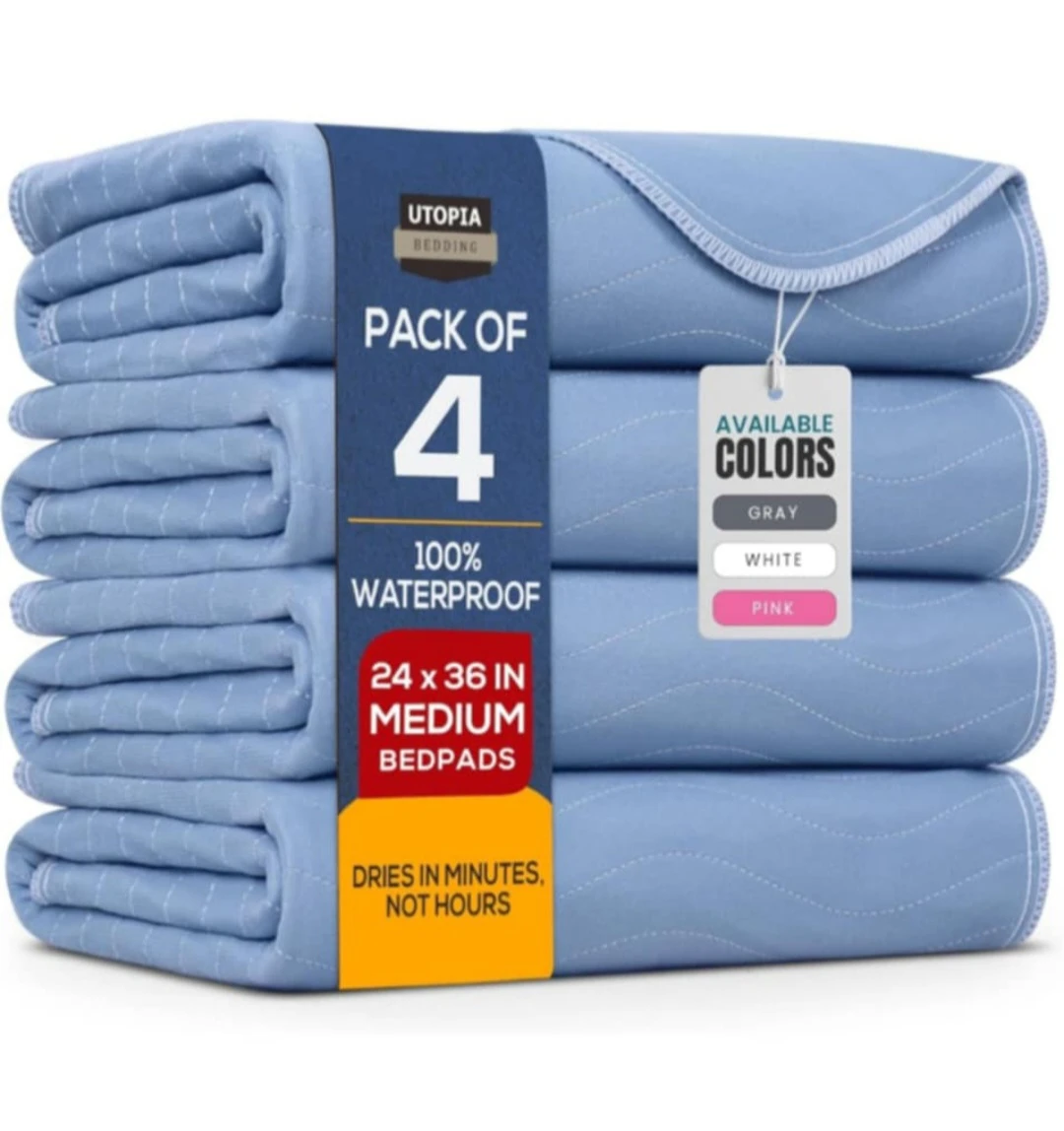 4 pack 100% Bedding Waterproof Bedpads