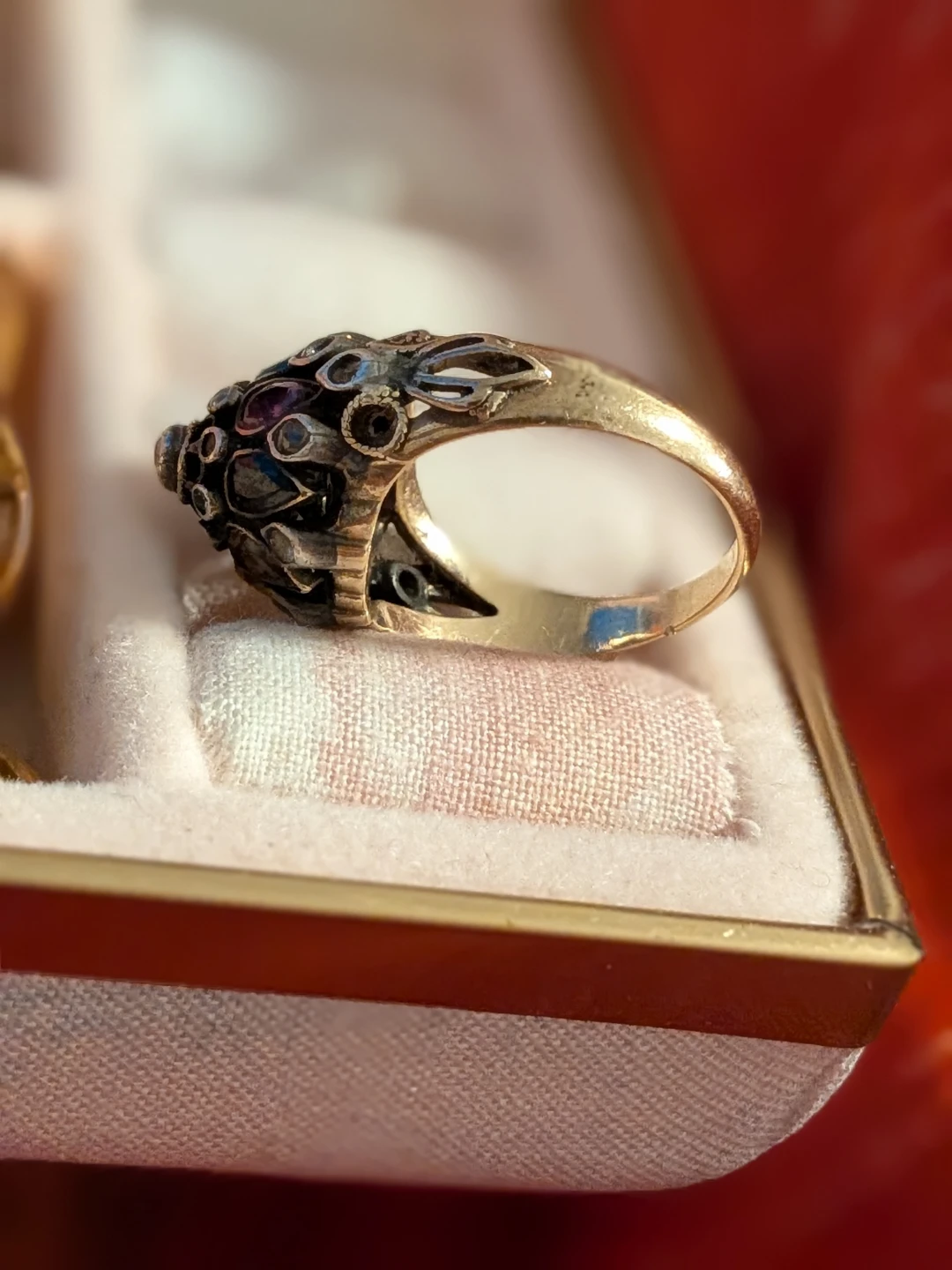 Vintage Multi-Gemstone Cocktail Ring - photo 3