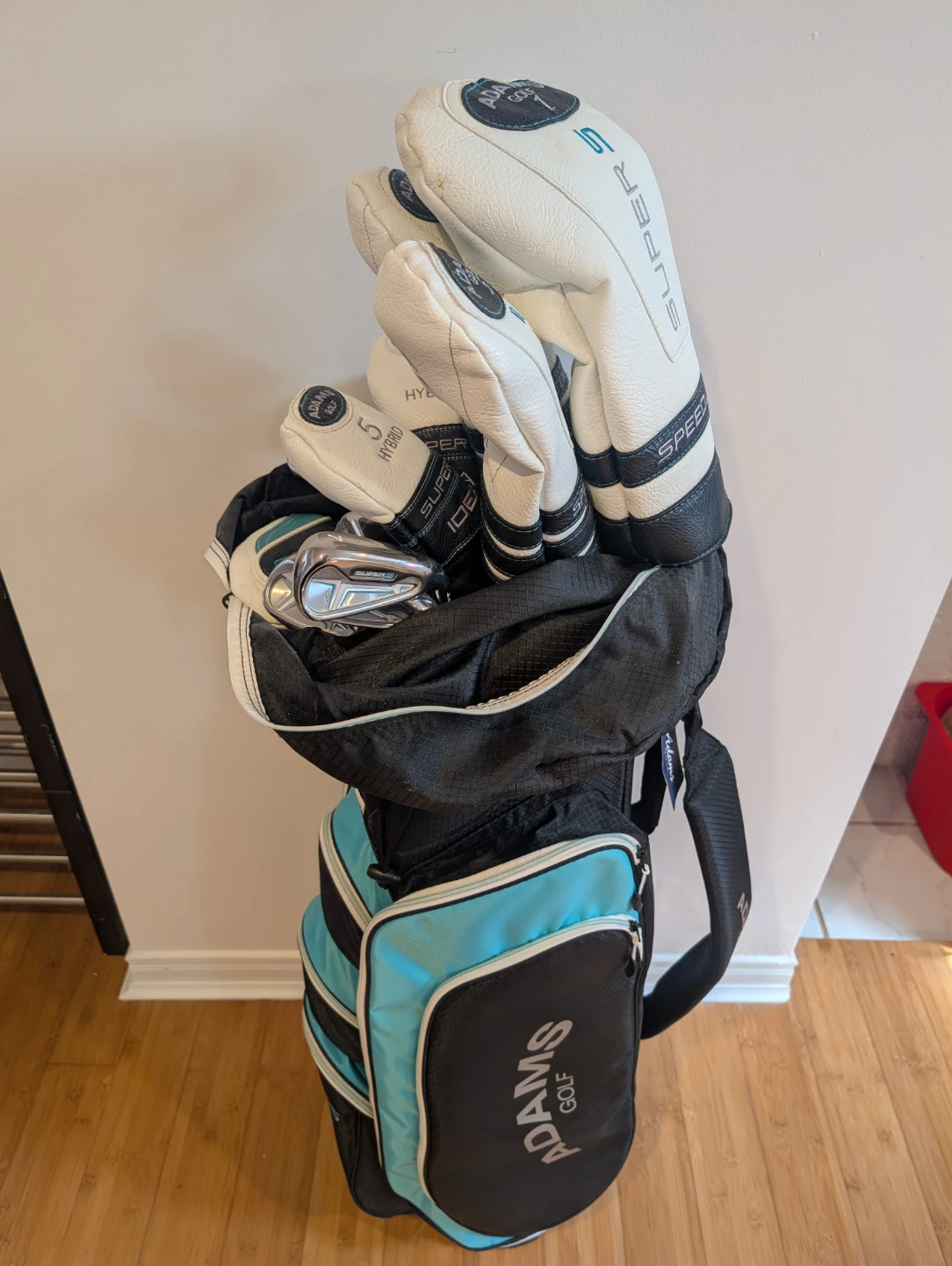 Adams Golf Super S Hybrid Clubs and Golf Bag