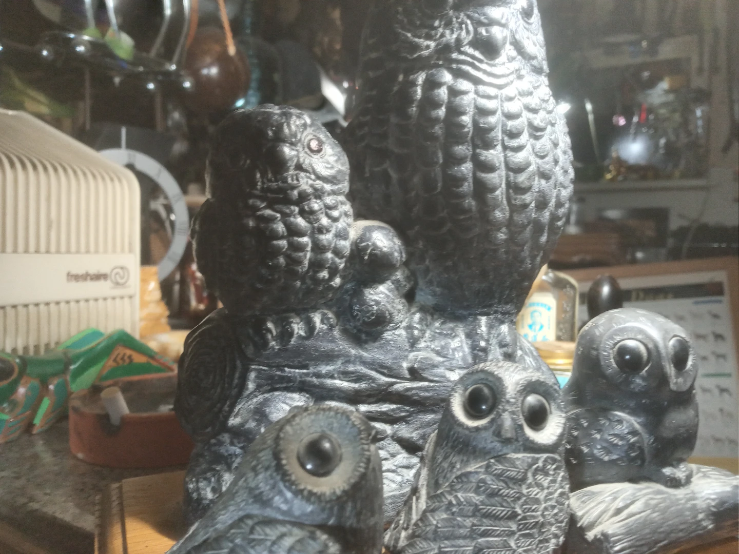 Set of 5 Decorative Owl Figurines
