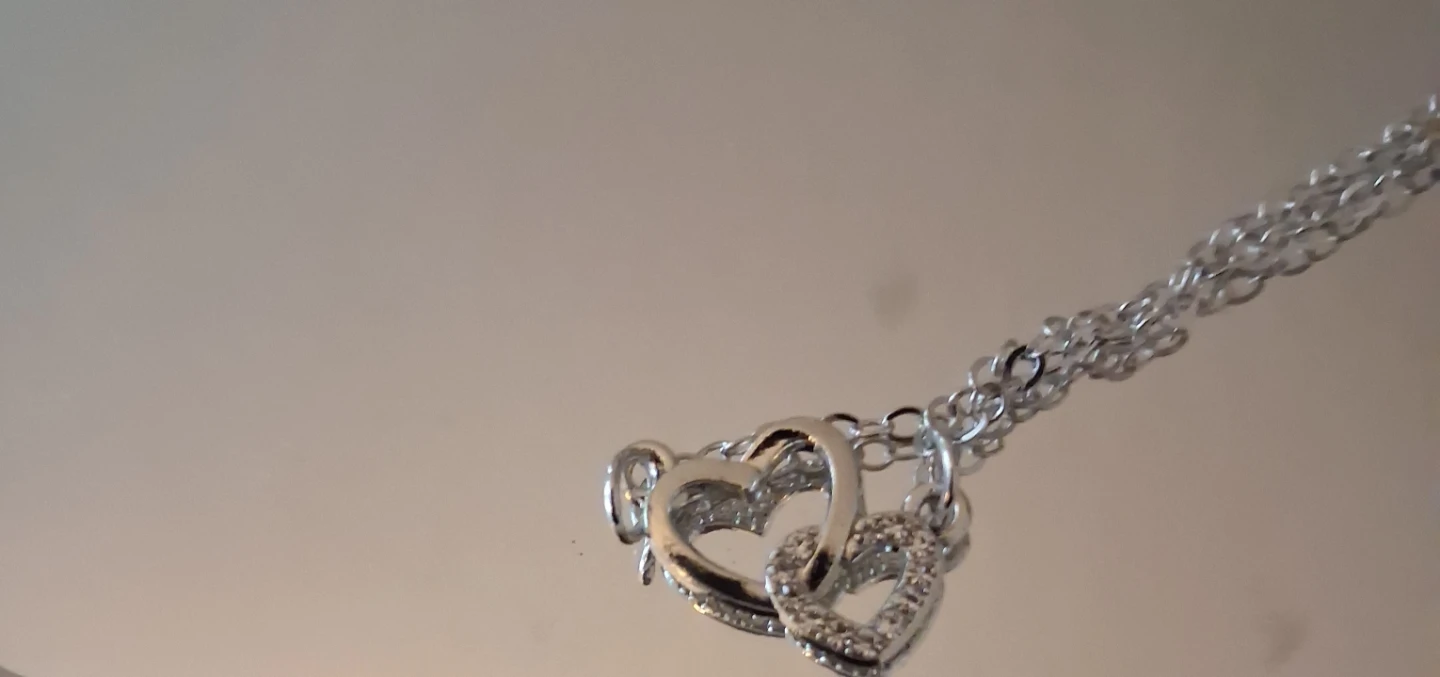 Necklace with interlocking hearts/eiffetower charm - photo 4