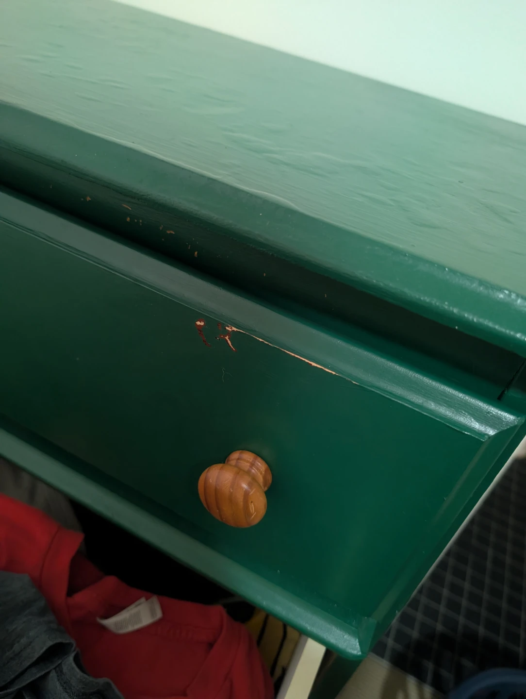 Green 5 drawer dresser, paint included - photo 4