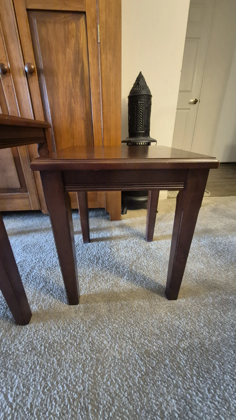 3 Walnut Nesting Side Tables - photo 5