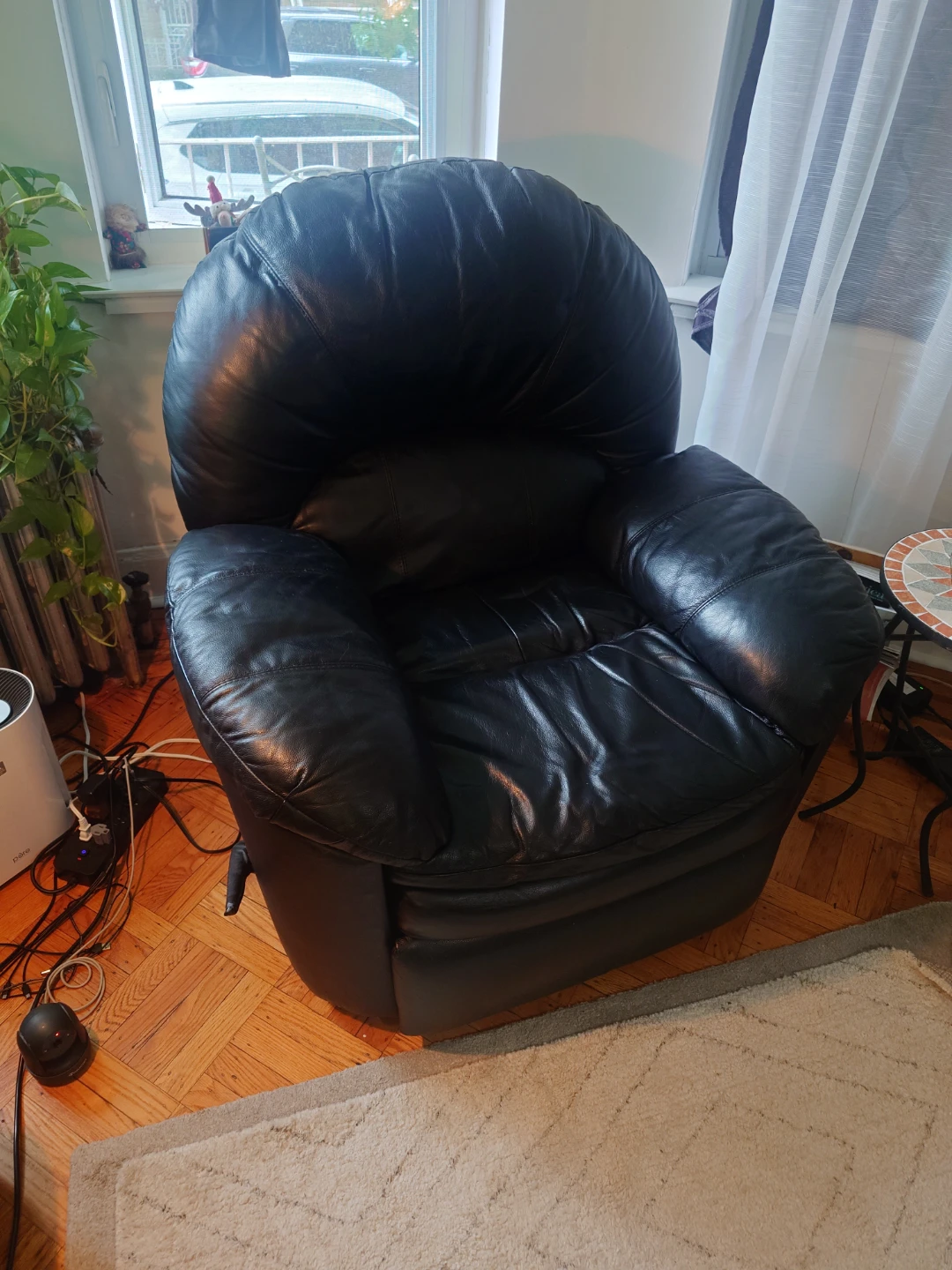 Leather Swivel Recliner