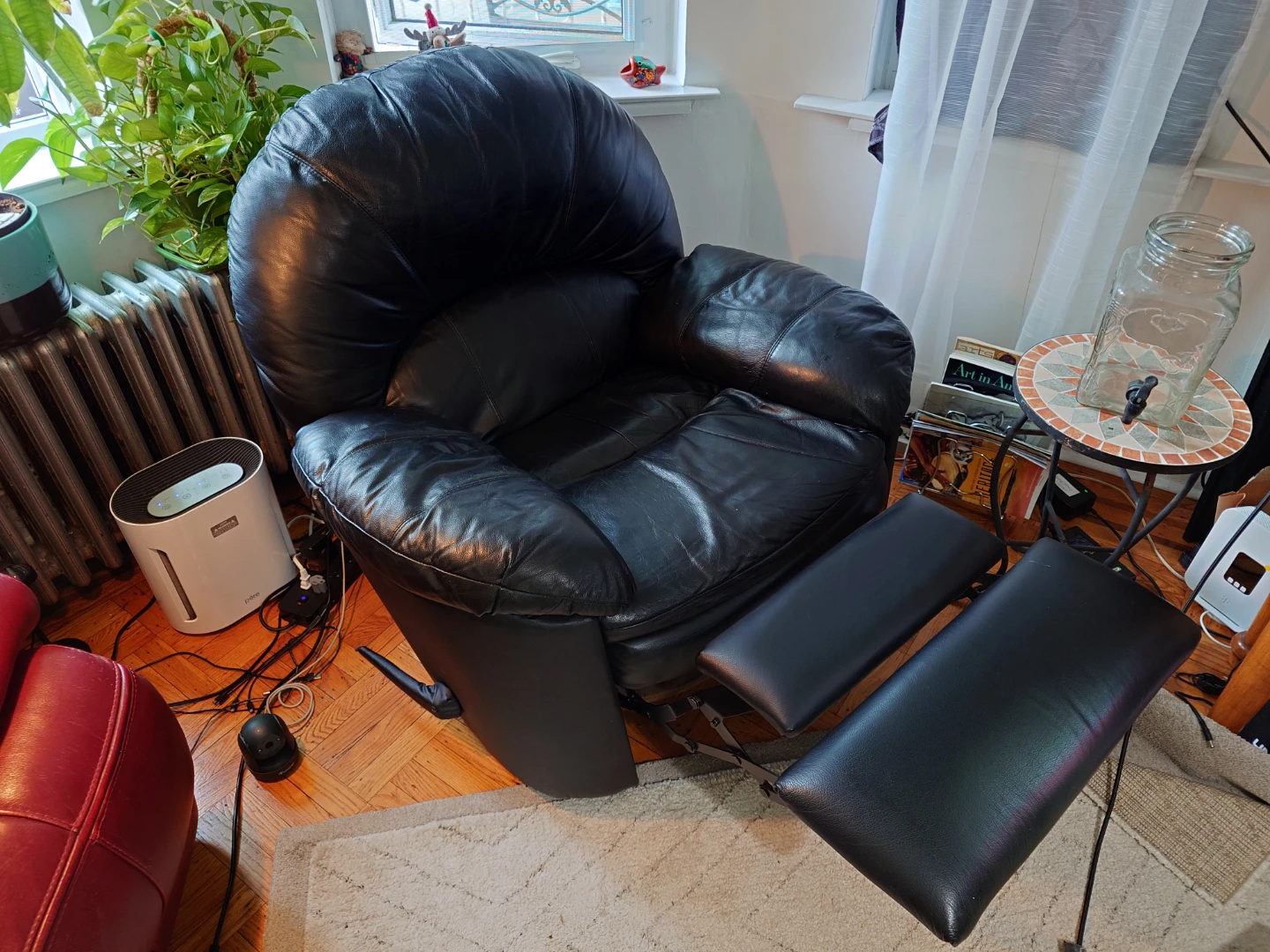 Leather Swivel Recliner - photo 2