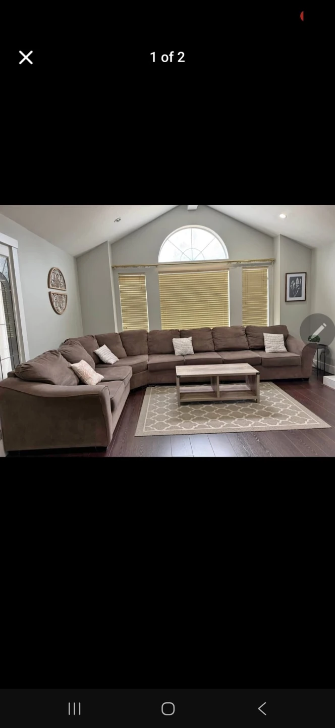Large Brown Sectional