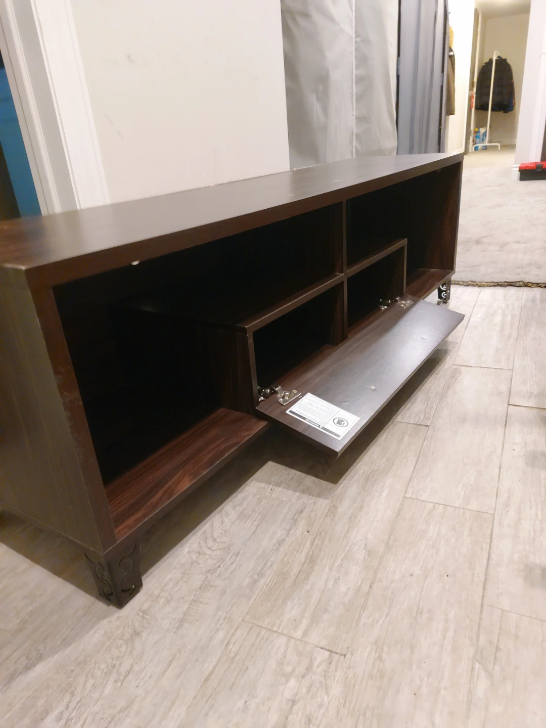 Dark Wood TV Stand Console - photo 2