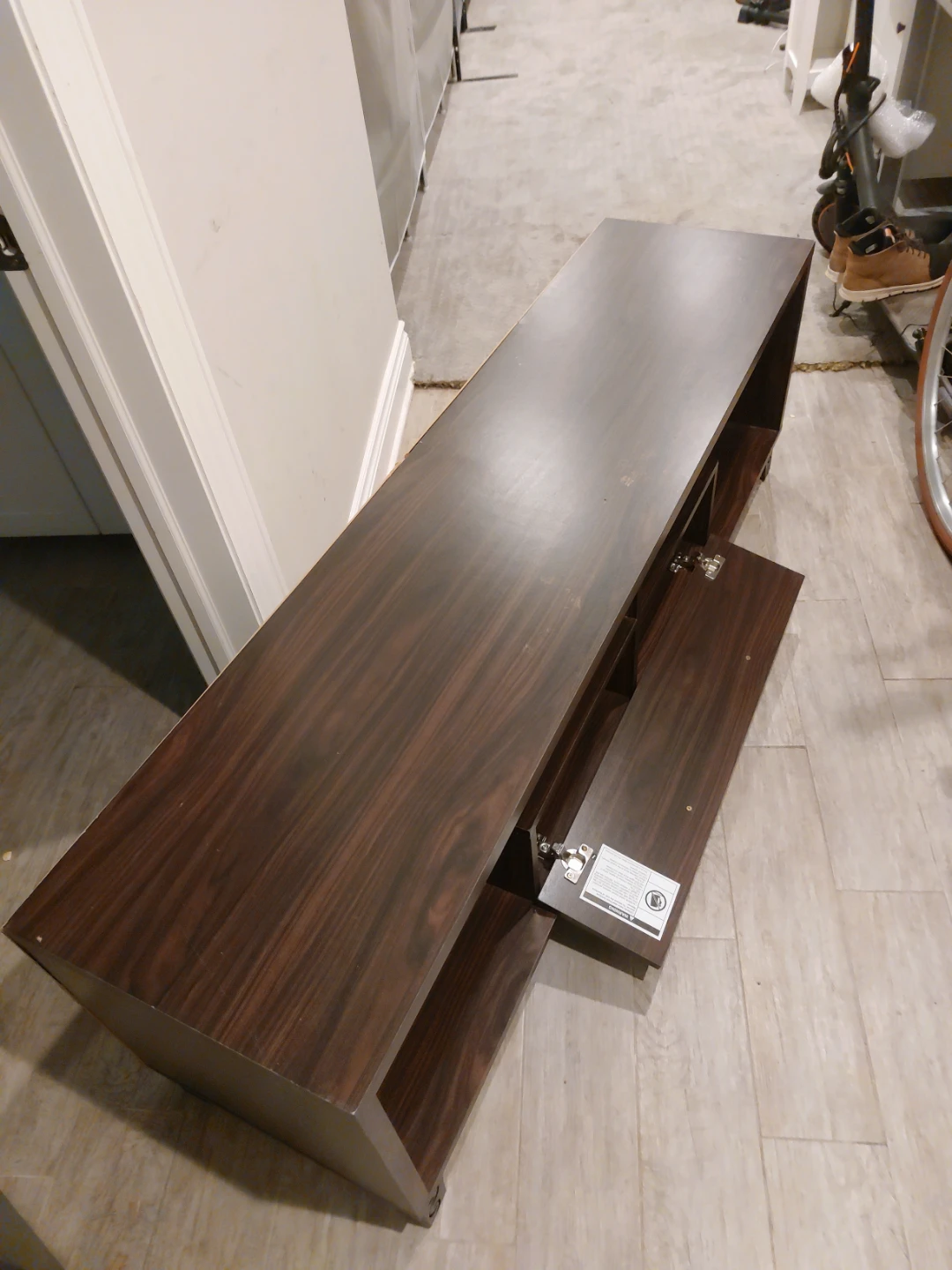 Dark Wood TV Stand Console - photo 4