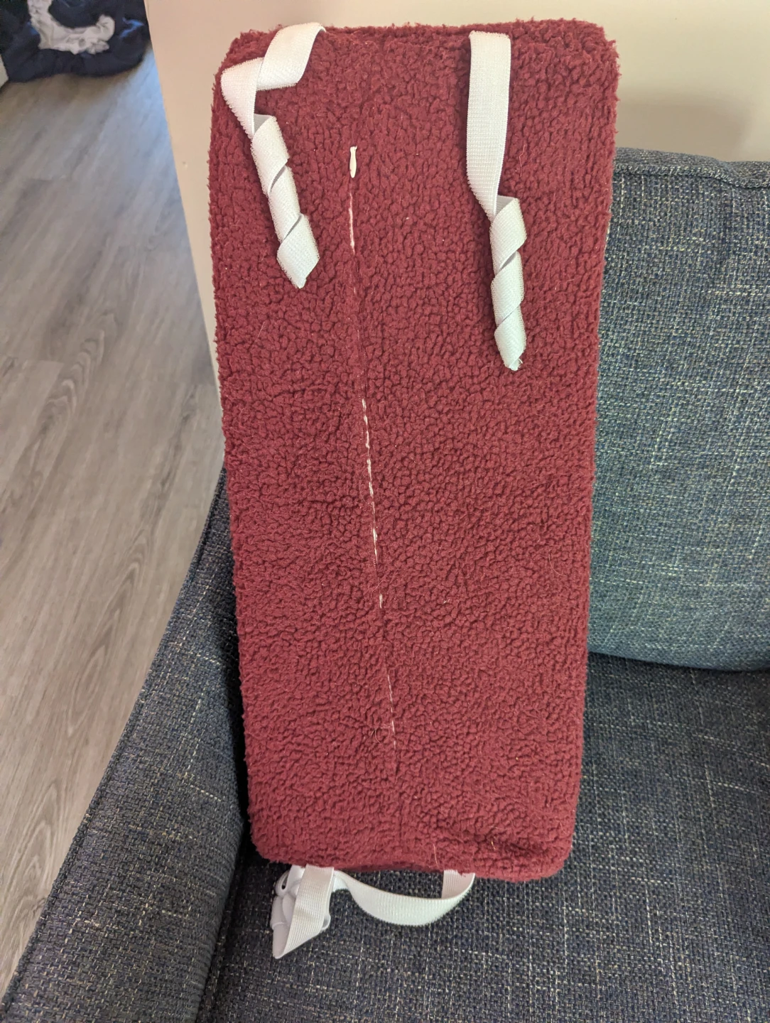 Wesiti Sherpa Bolster Pillow Cushion - Wine Red - photo 2