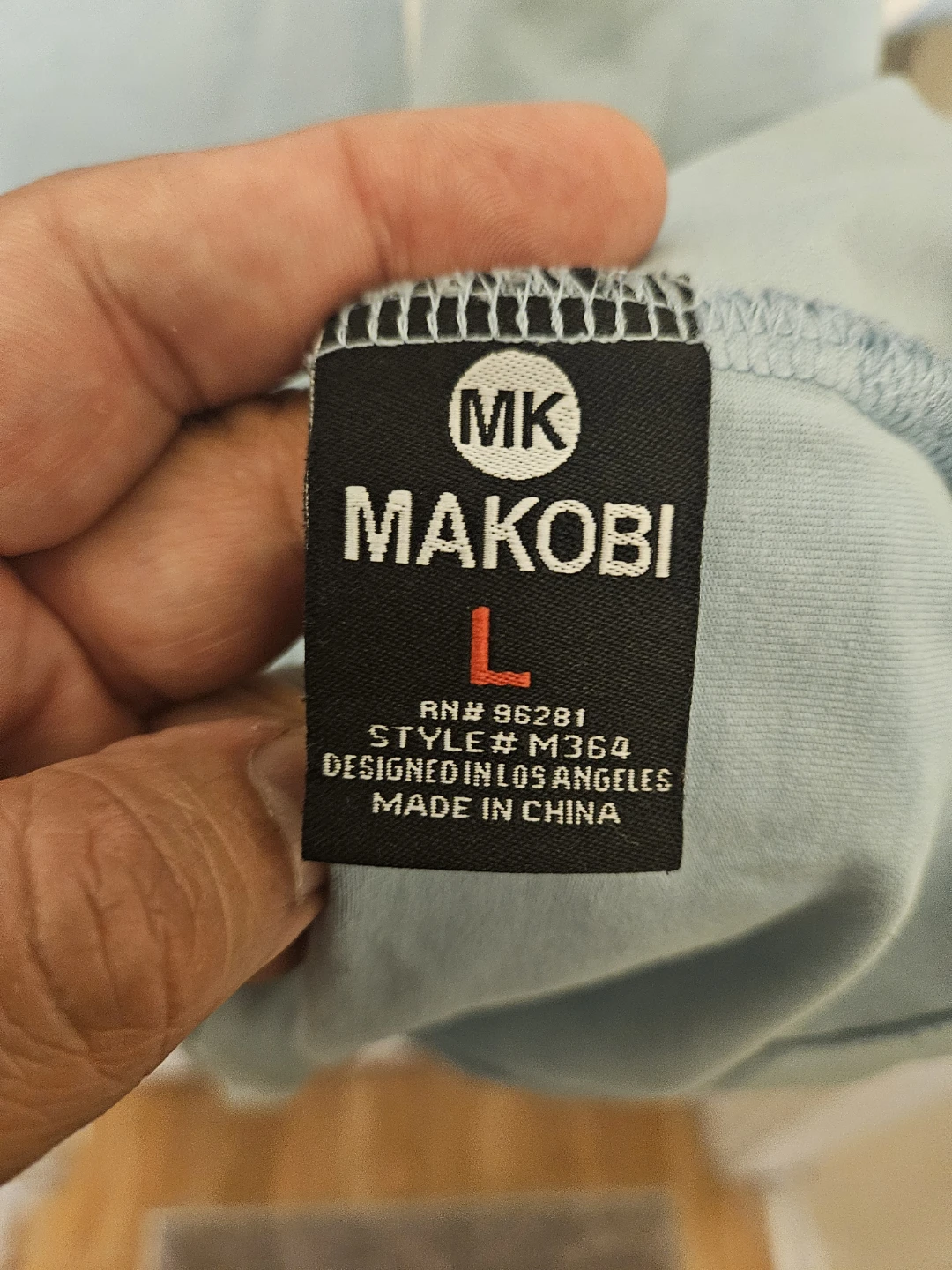 Makobi Men's Colorblock Zip Polo Shirt - Size L - photo 5