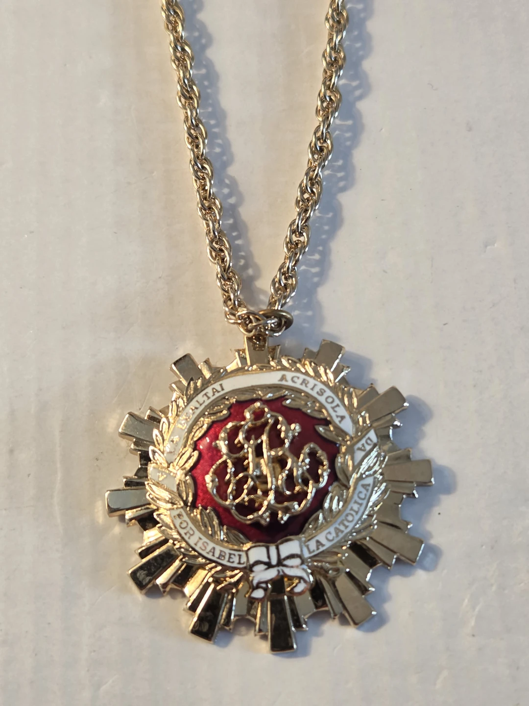 La Catolica Por Isabel Medal Pendant Necklace