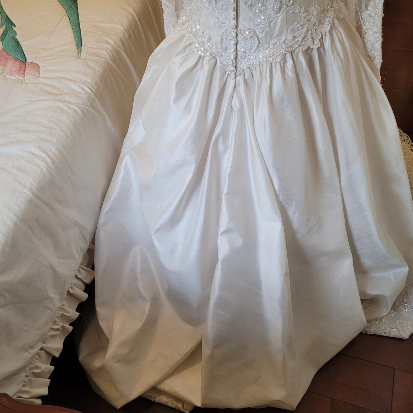 White Lace Wedding Dress with Long Sleeves - photo 2