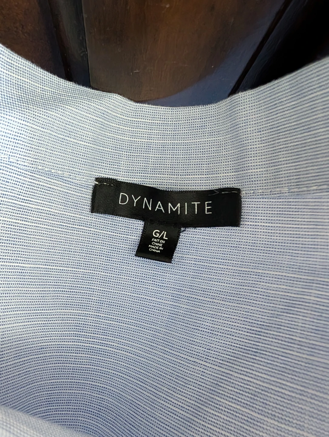 DYNAMITE Light Blue Off-Shoulder Blouse - photo 3