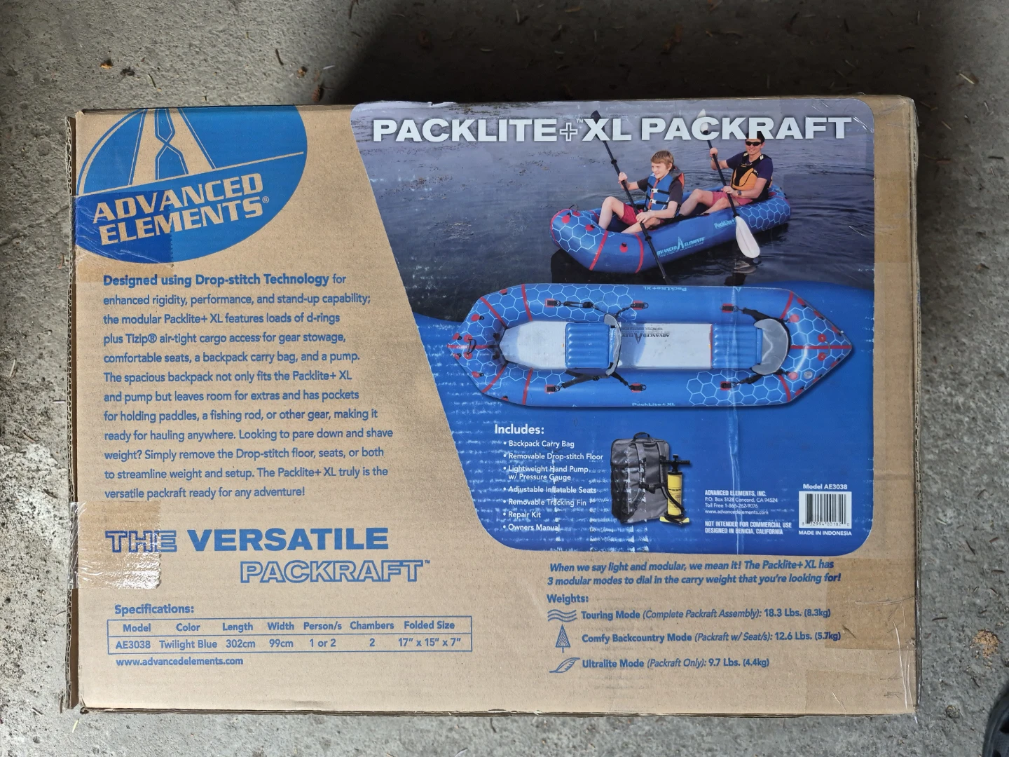 NEW Advanced Elements 2-person Packraft Packlite+ XL - photo 2