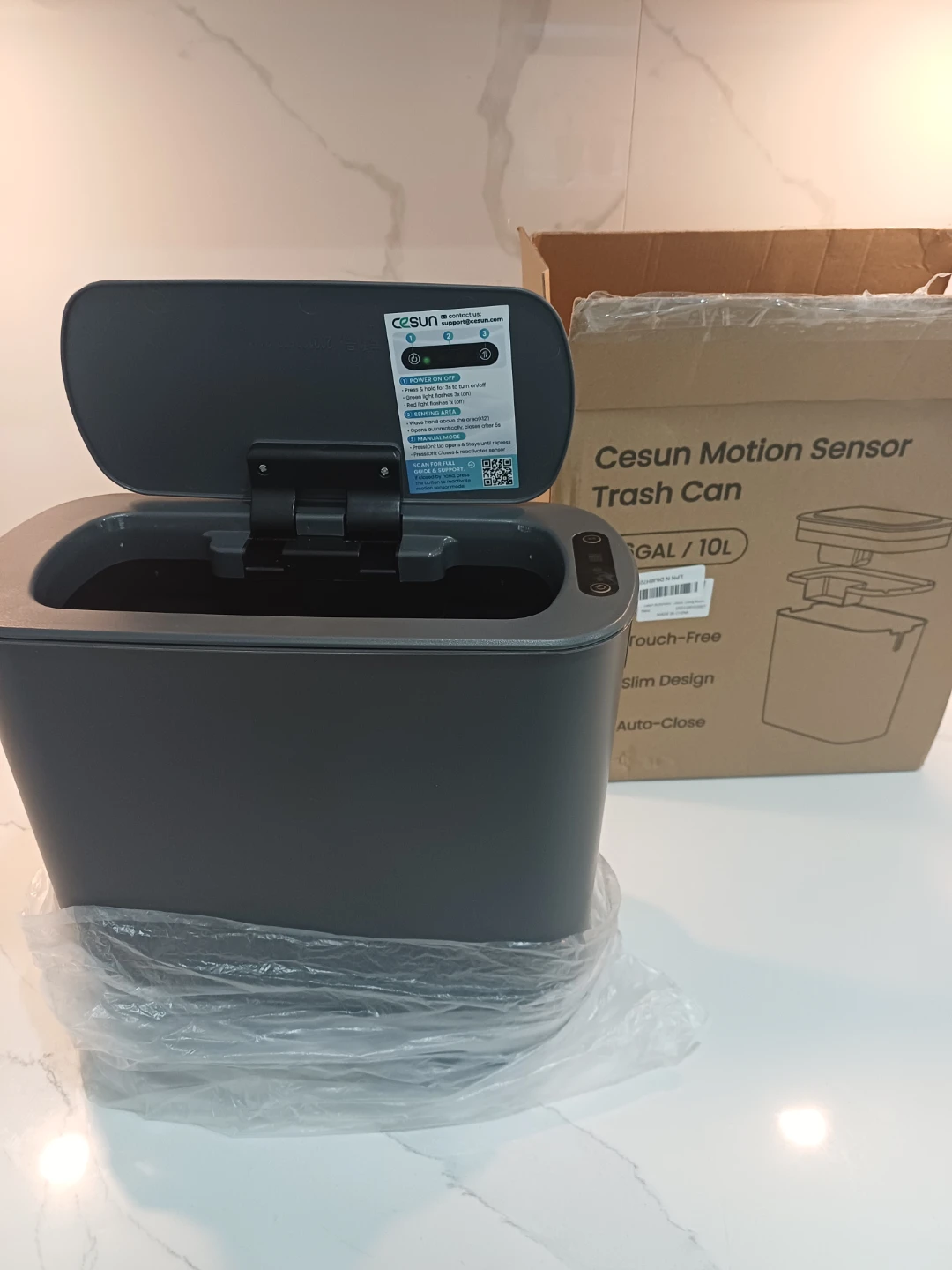 Censun Motion Sensor Trash Can-10L/ 2.6Gal - photo 2