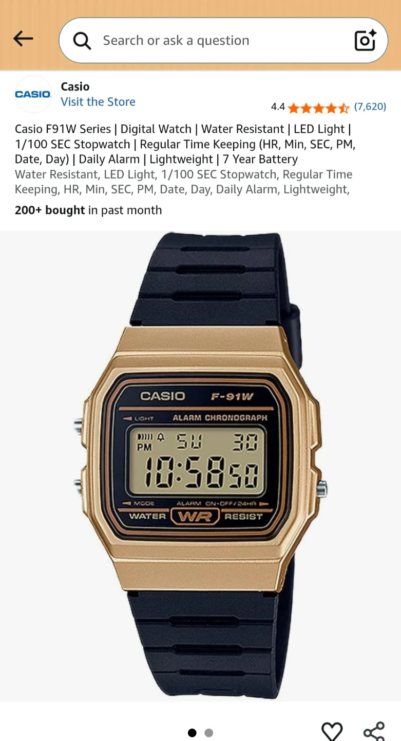 New in box Casio Gold Digital Watch - photo 5