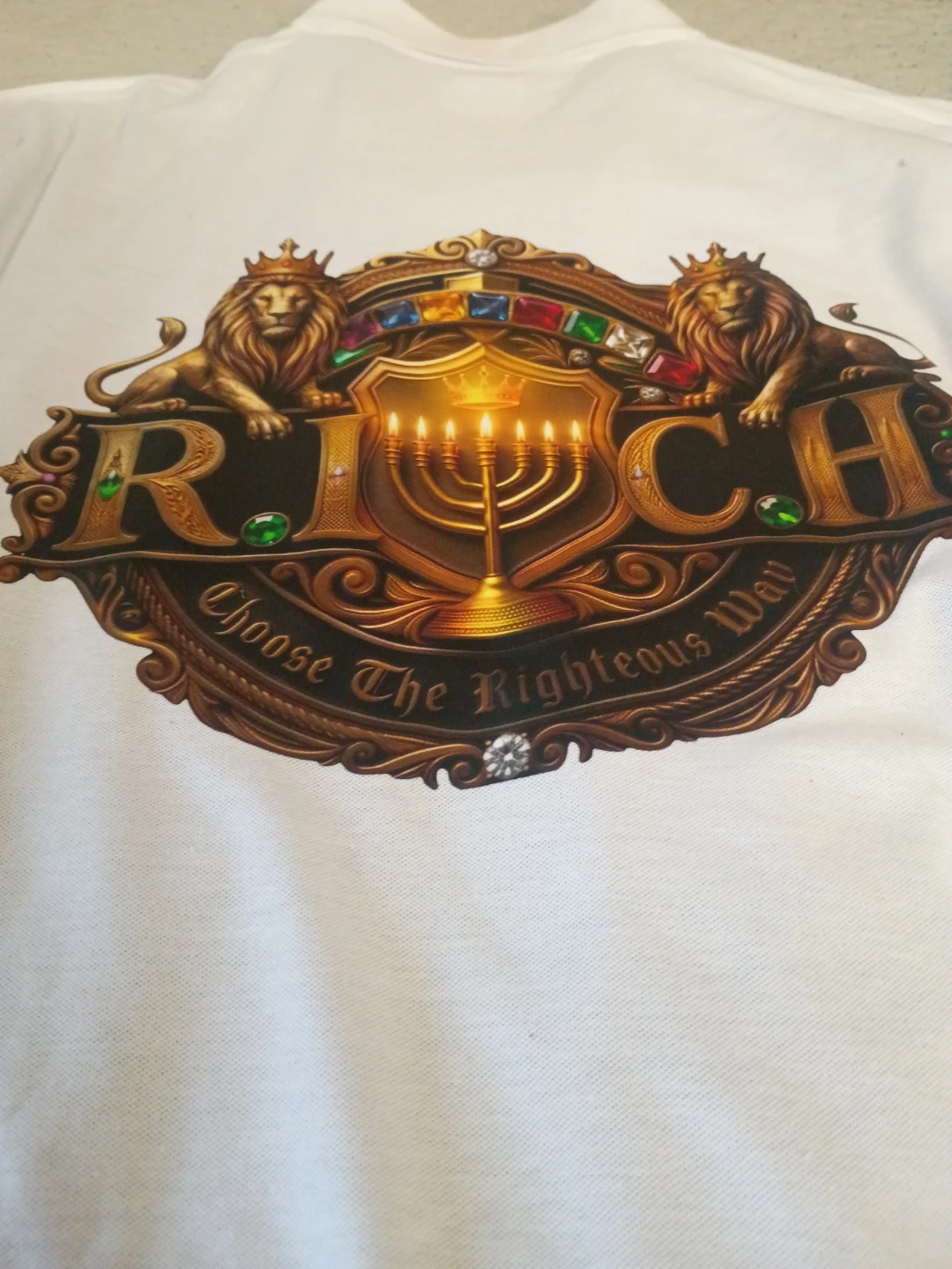 White Polo Shirt with RICH Logo - photo 2