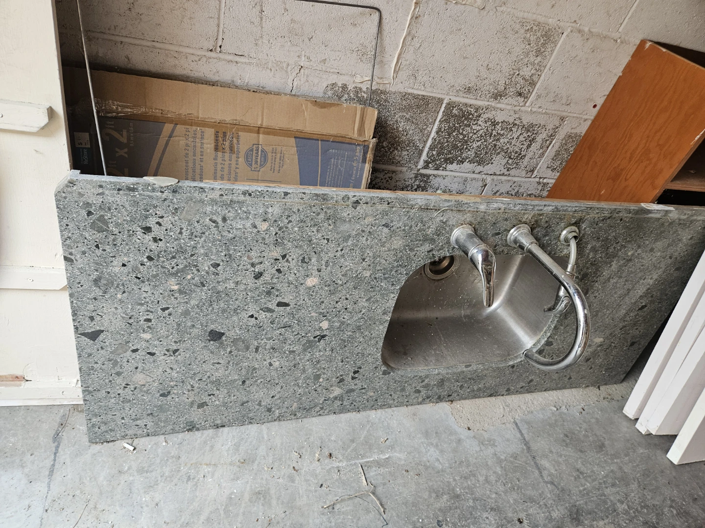 Granete Countertop with Integrated Sink