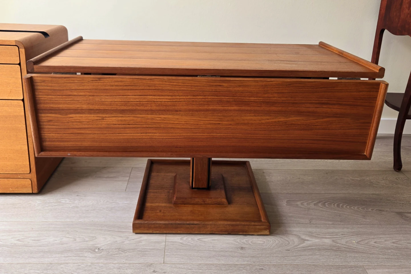3 In 1 MCM Solid Teak Covertible Dining To Console/Coffee Table - photo 4