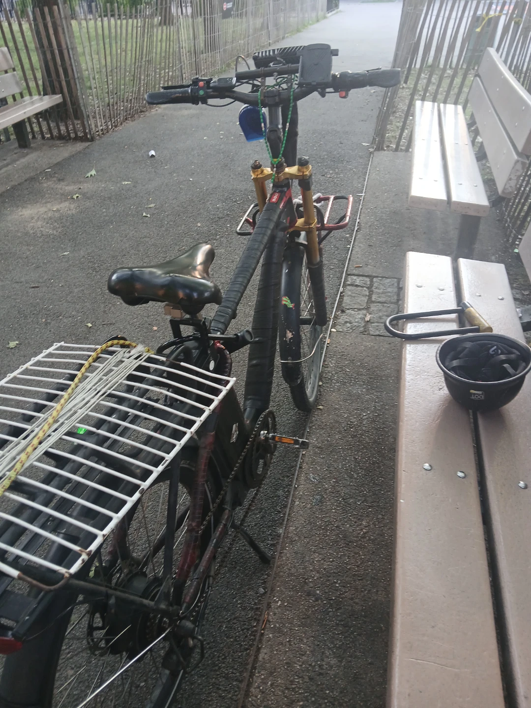Electric Bike with Front and Rear Racks