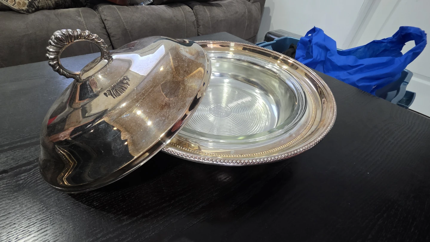 Vintage Silver Plated Serving Dish with Lid - photo 2