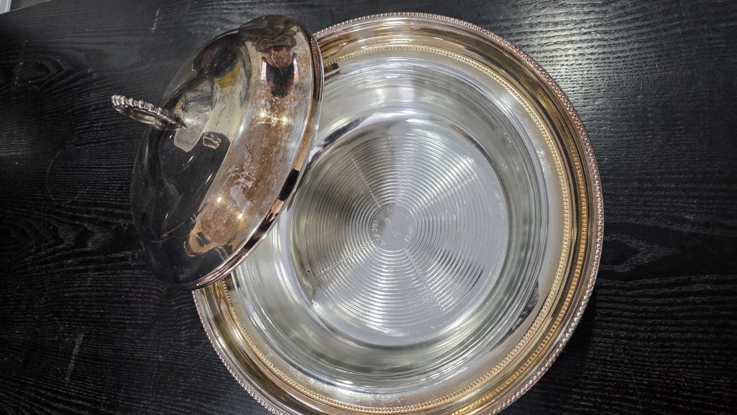 Vintage Silver Plated Serving Dish with Lid - photo 4
