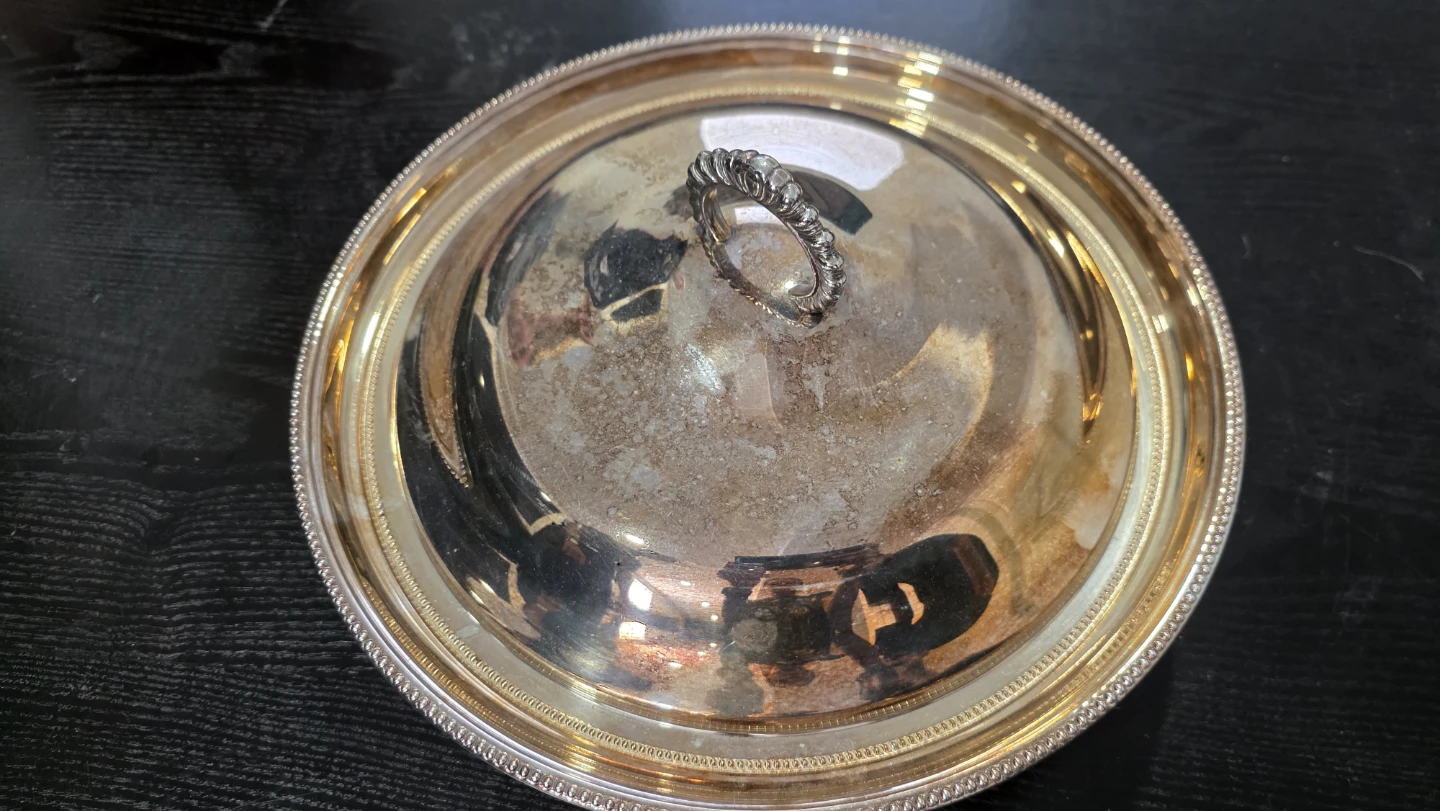 Vintage Silver Plated Serving Dish with Lid - photo 5