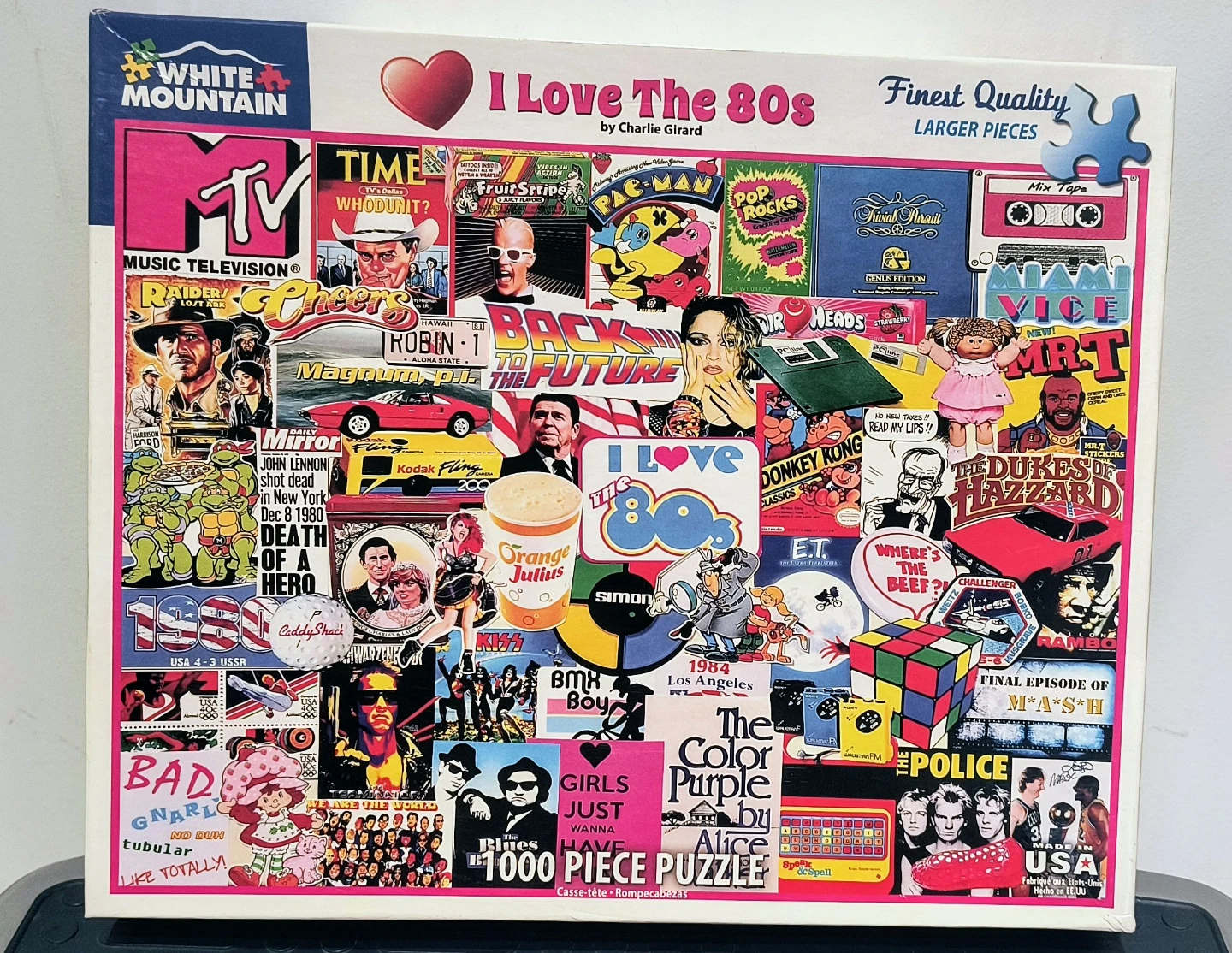 White Mountain Puzzles I Love The 80s 1000 Piece Jigsaw Puzzle
