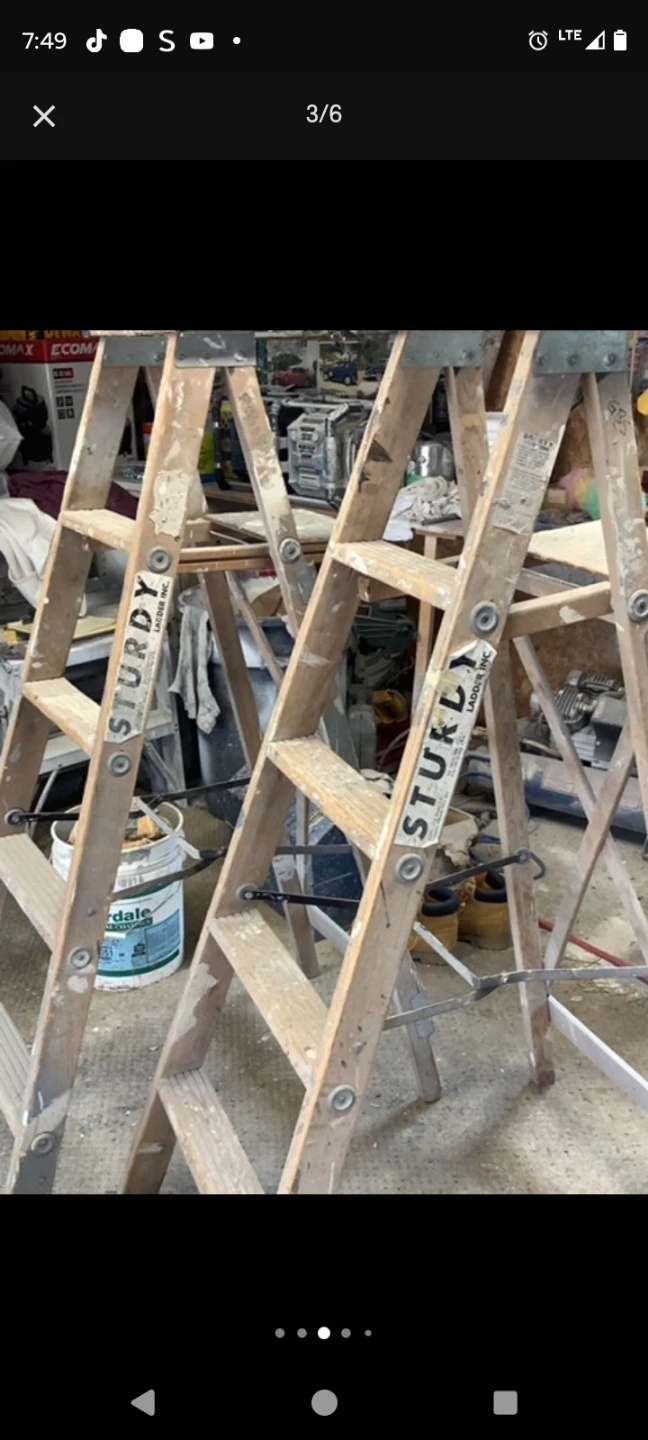 Sturdy Ladder Inc. Wooden Step Ladde, only one left.