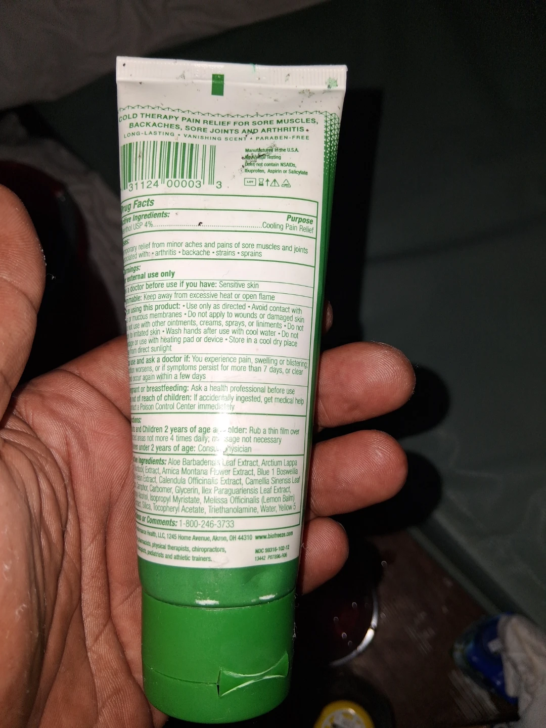 Biofreeze Cool the Pain Gel