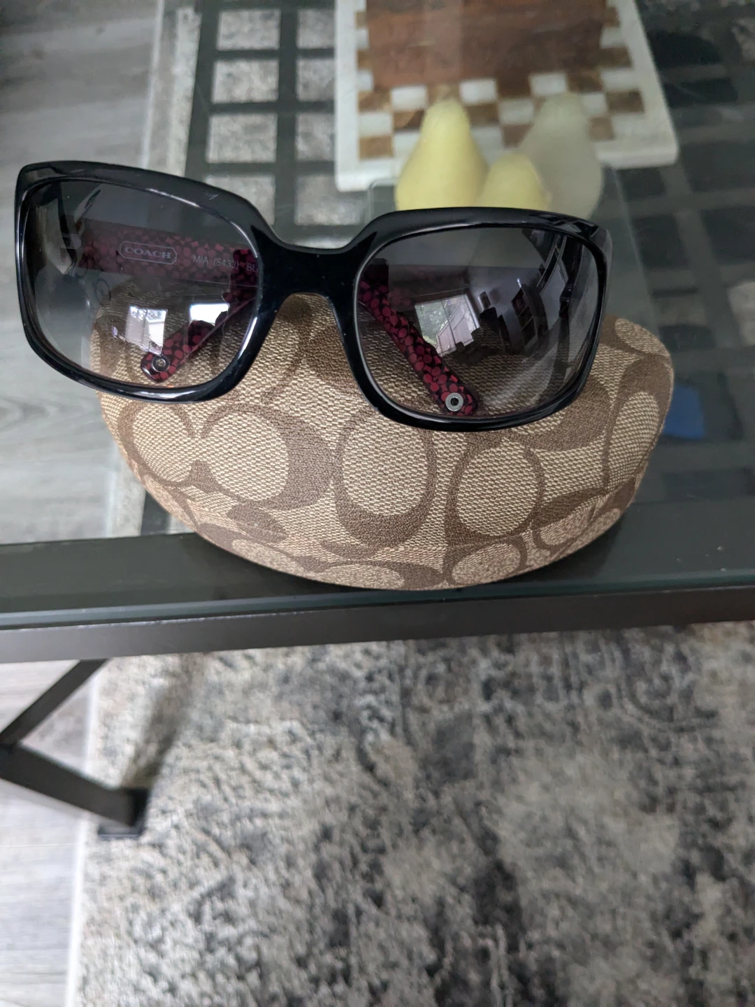 Coach Auth Authentic MIA Black Sunglasses with Case