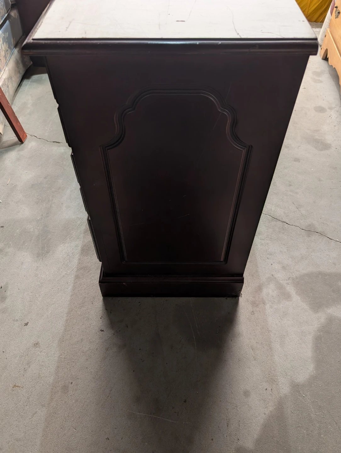 Dark Wood Dresser with Tri-Fold Mirror - photo 4