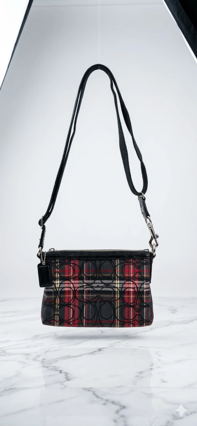 Autentic Coach Tartan Crossbody Bag - photo 2