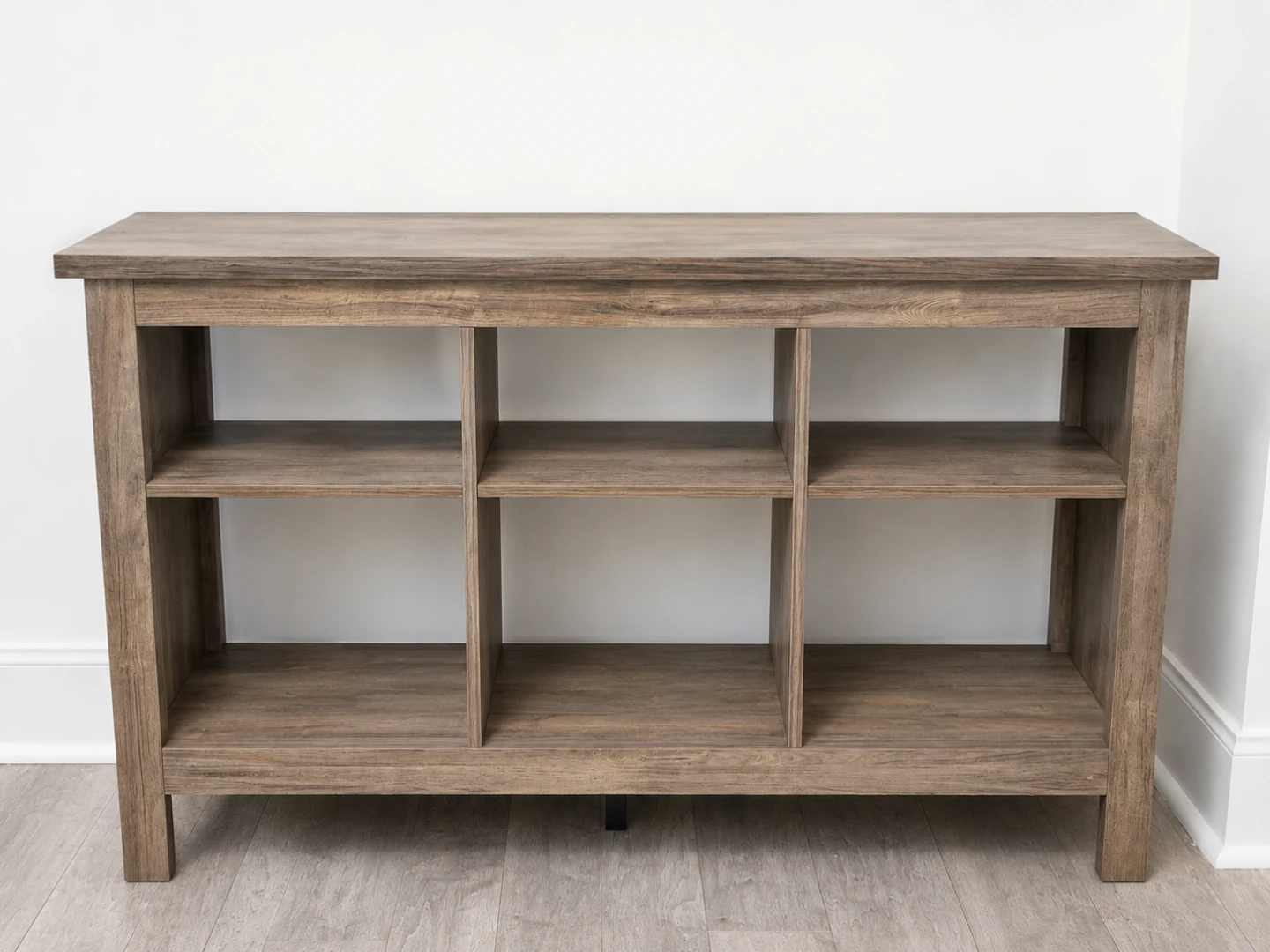 Wooden Console Table with Shelves