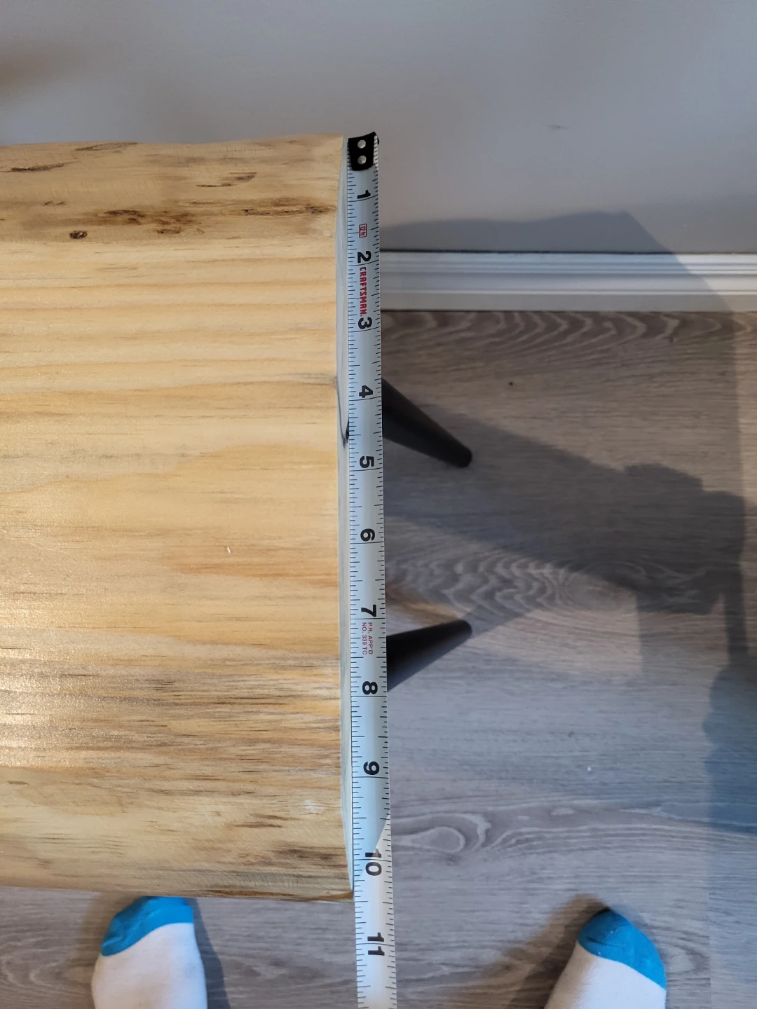Live Edge Wooden Plant Stand with Black Legs - photo 4