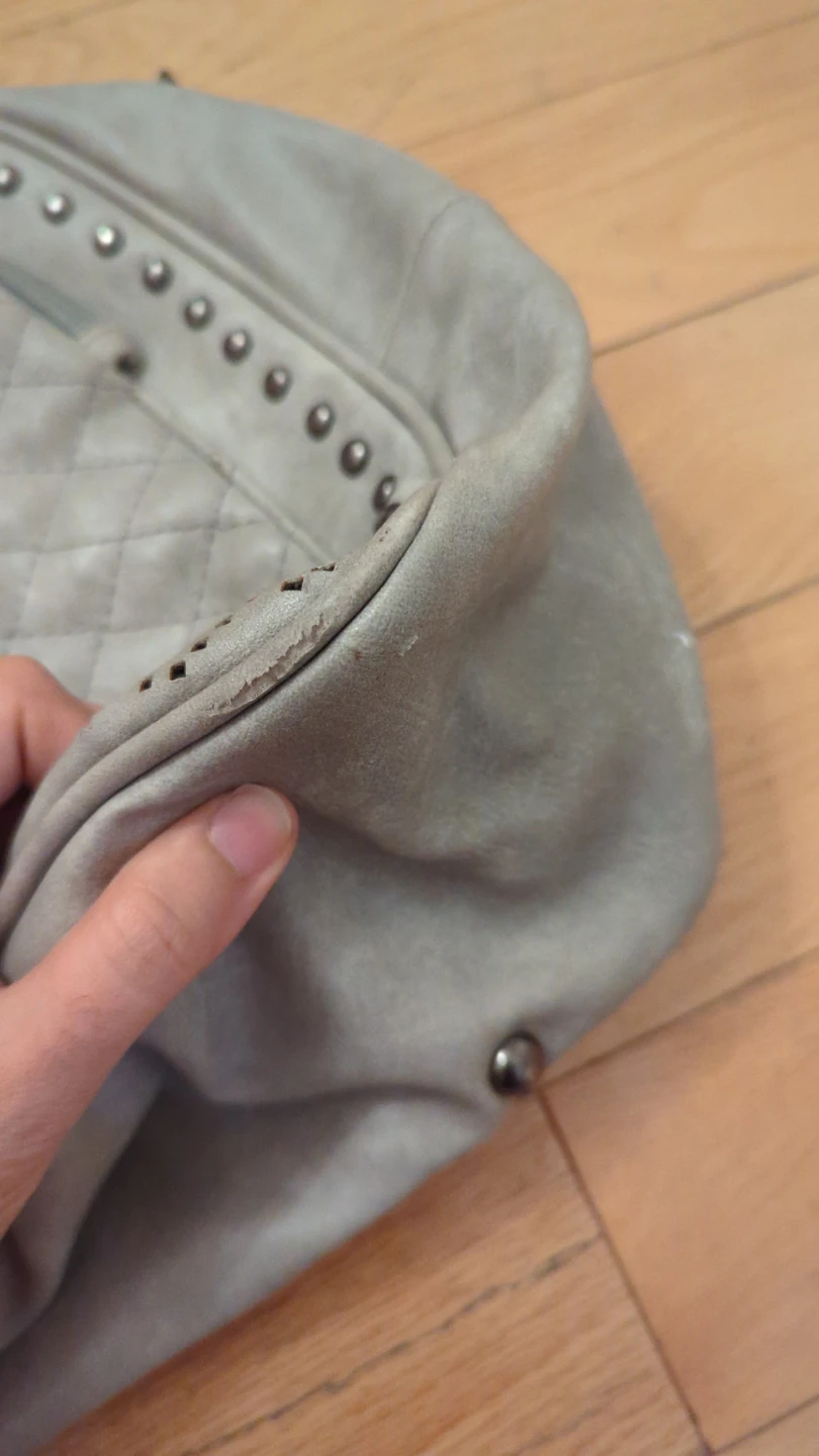 Grey Faux Leather Backpack - photo 2