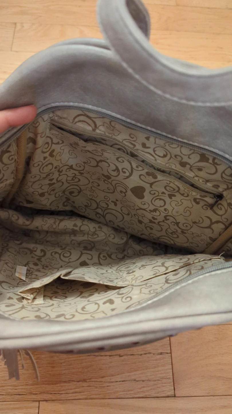 Grey Faux Leather Backpack - photo 3