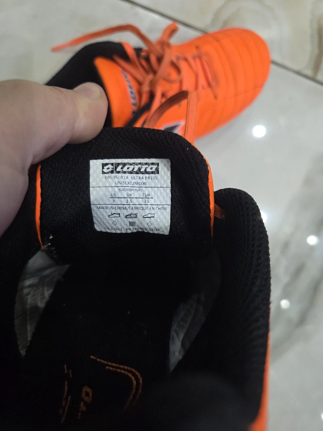Lotto Ultra Press Soccer Cleats - Orange Size 3 - photo 4