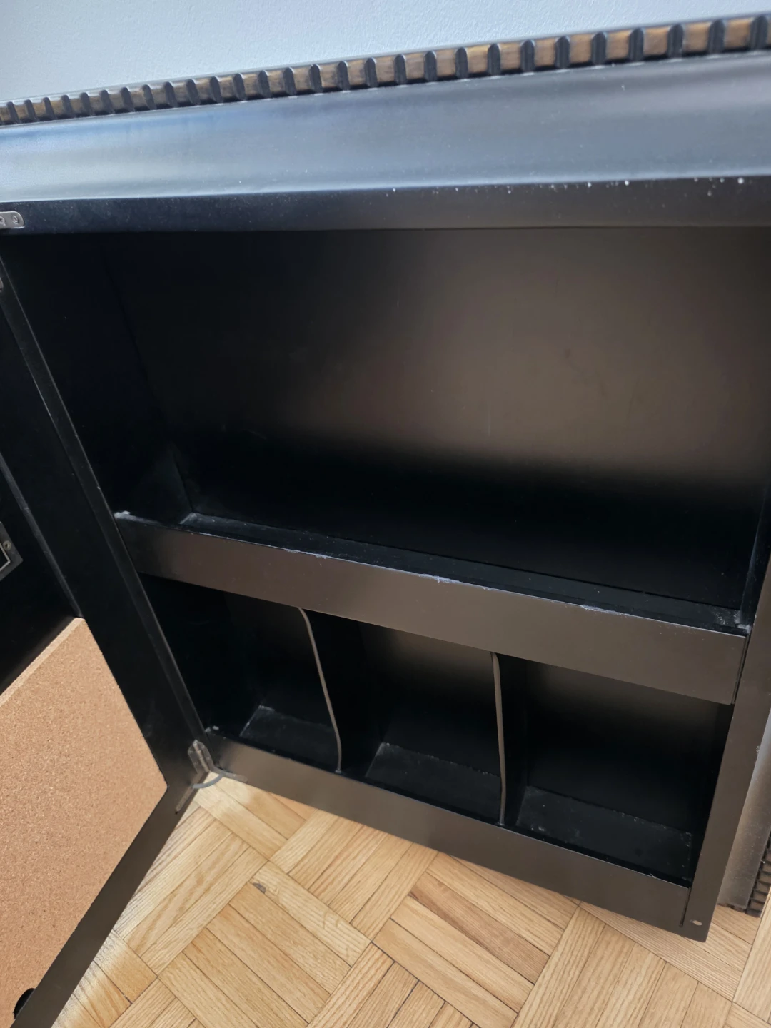 Black Wall Mount Organizer with Cork Board - photo 4