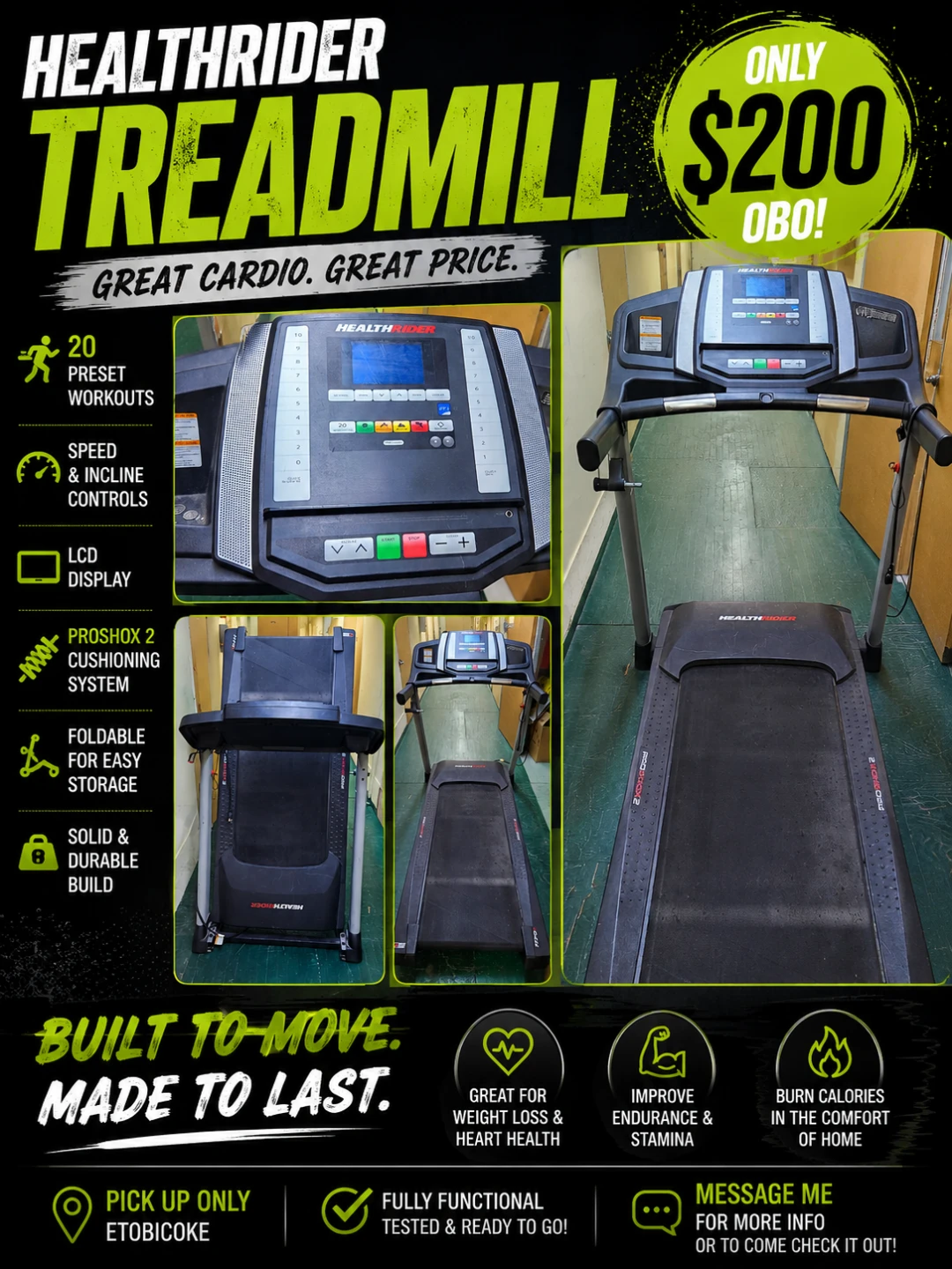 HEALTH RIDER h70t Pro Sport 2 Treadmill