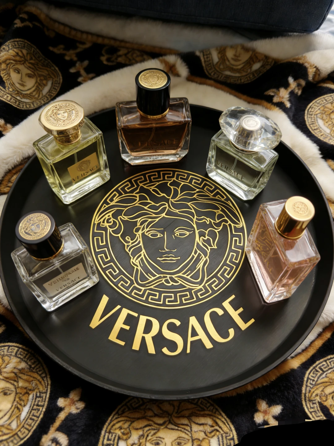 Versace inspired Black and Gold Medusa Tray - photo 2